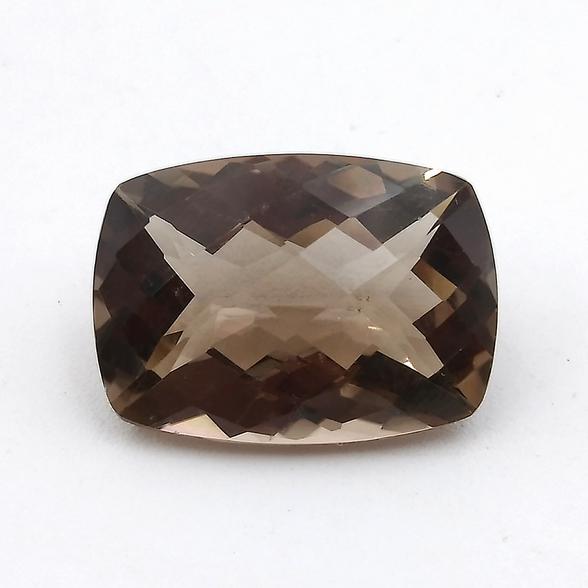 Smoky Quartz Oct.cushion Checker Cut