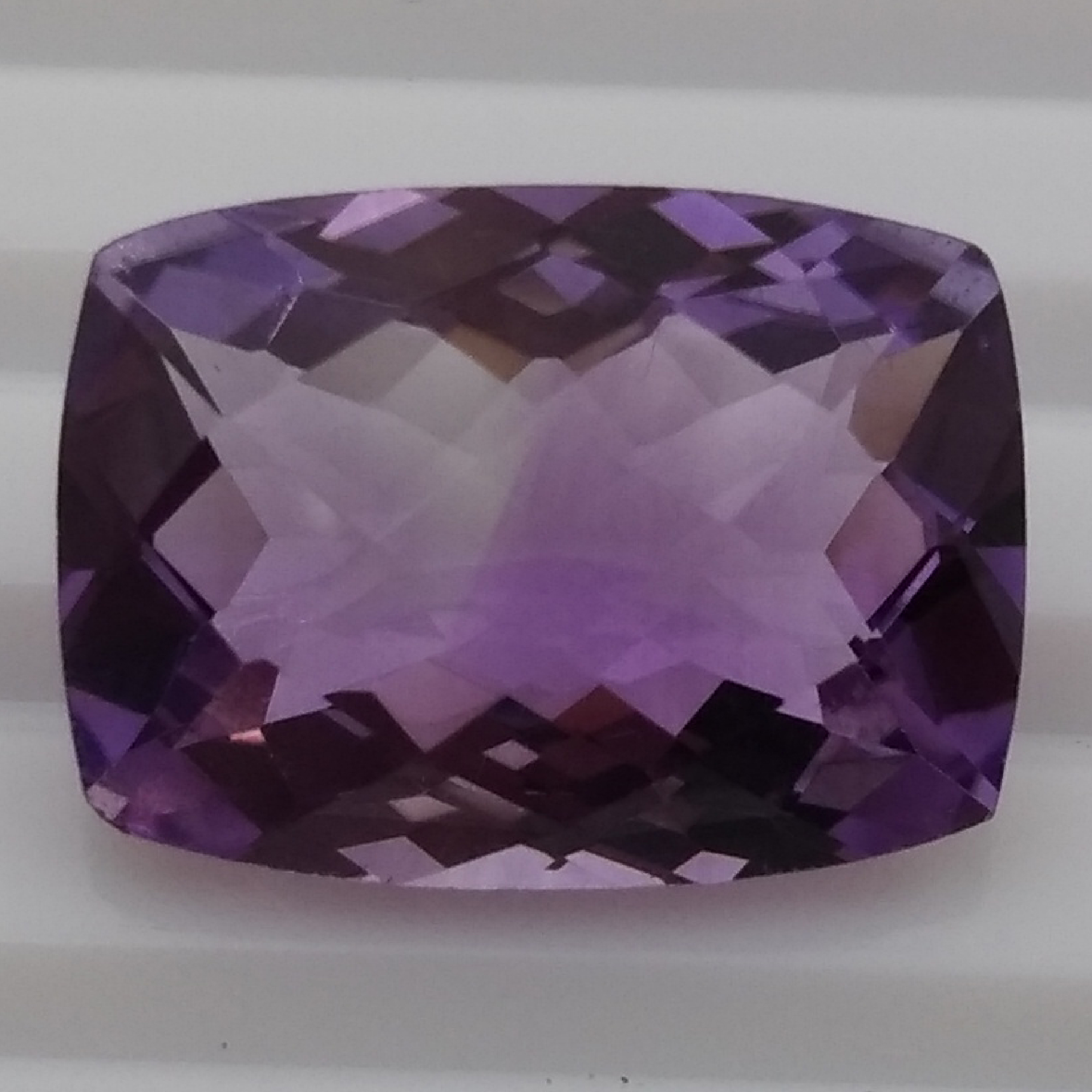 Amethyst Oct.cushion Checker Cut