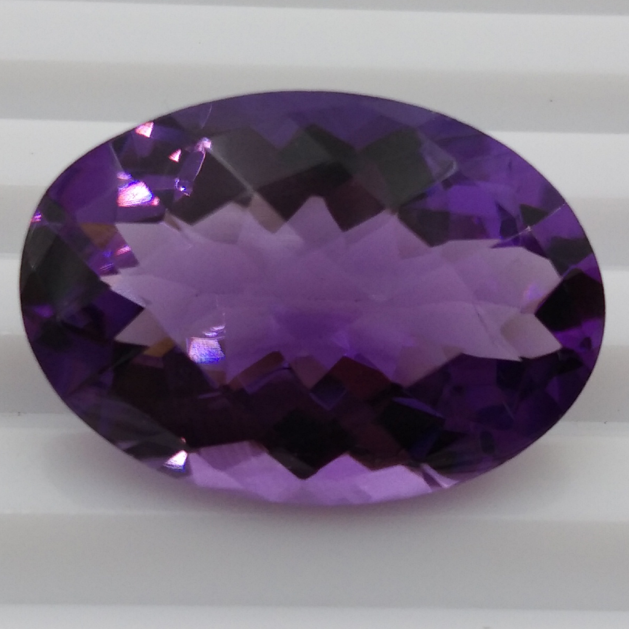 Amethyst Oval Checker Cut