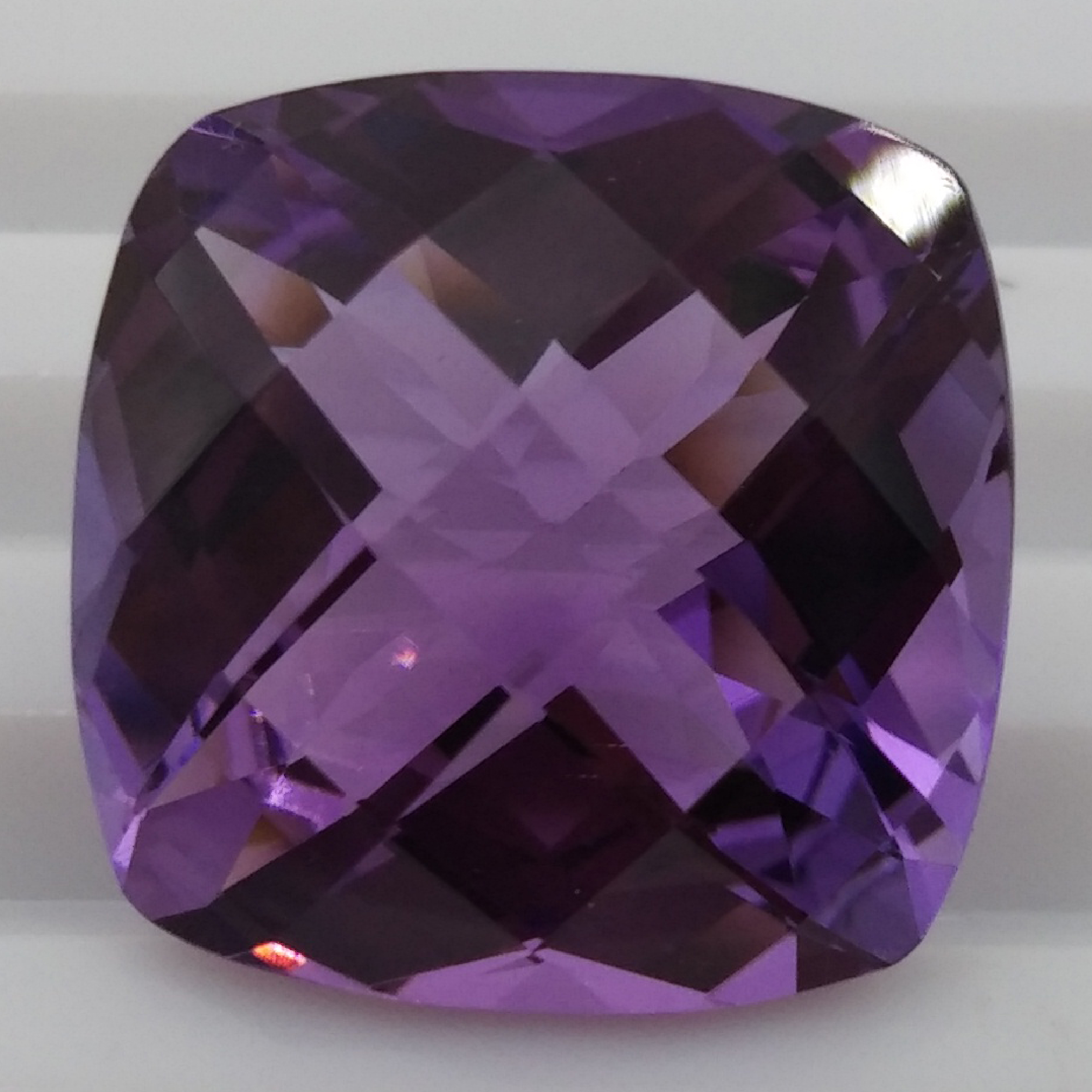 Amethyst Cushion Checker Cut