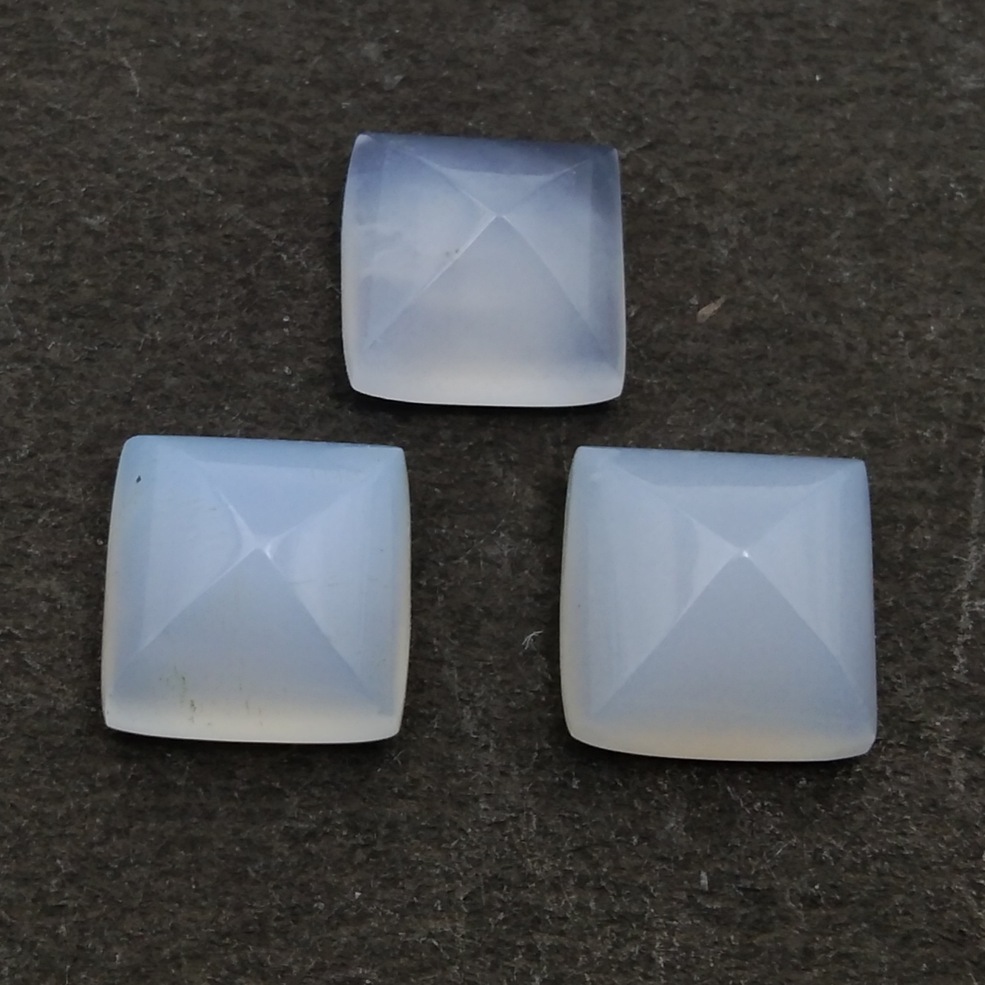 Chalcedony Pyramid square  Cabochon   