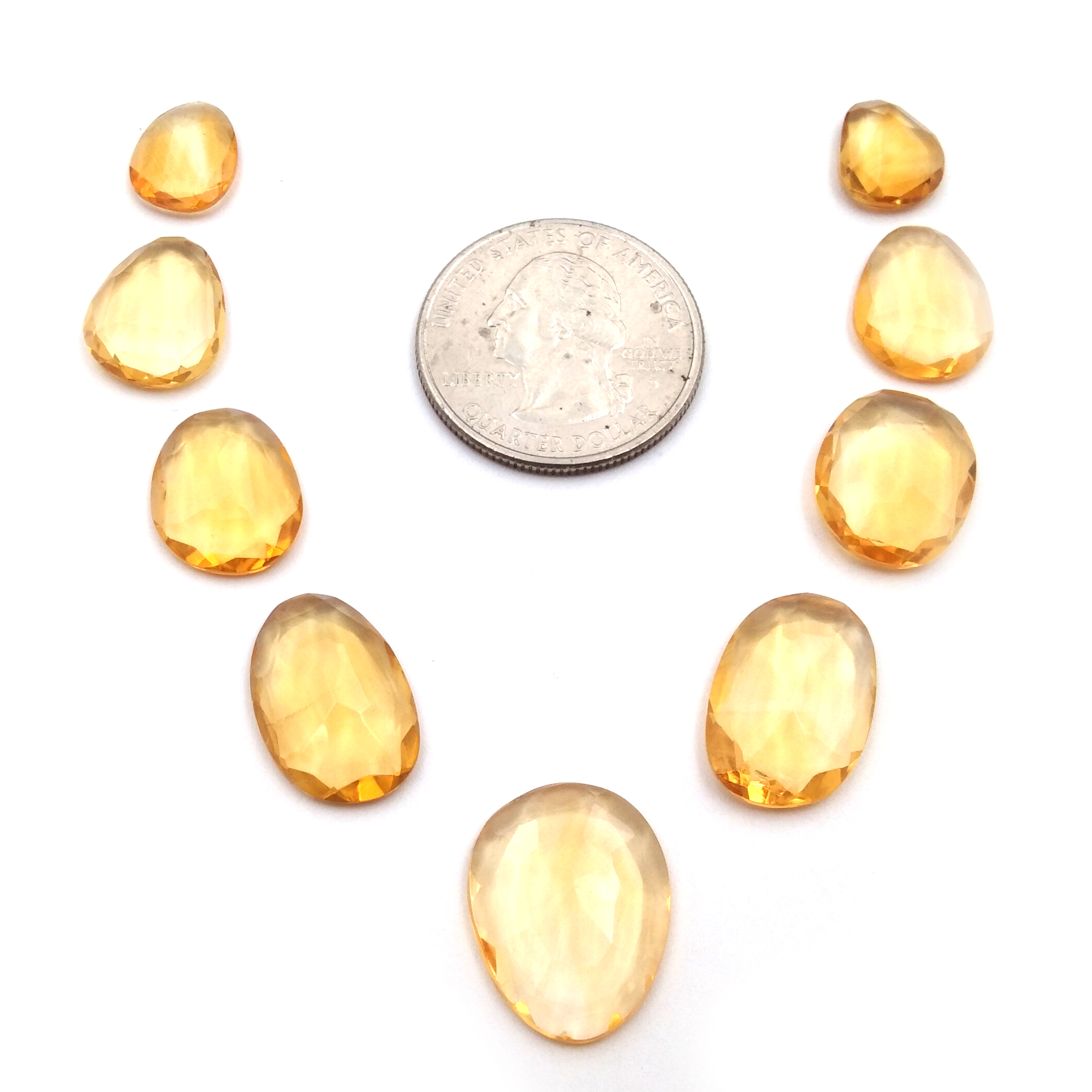 Citrine Fancy shape Slice Normal Cut