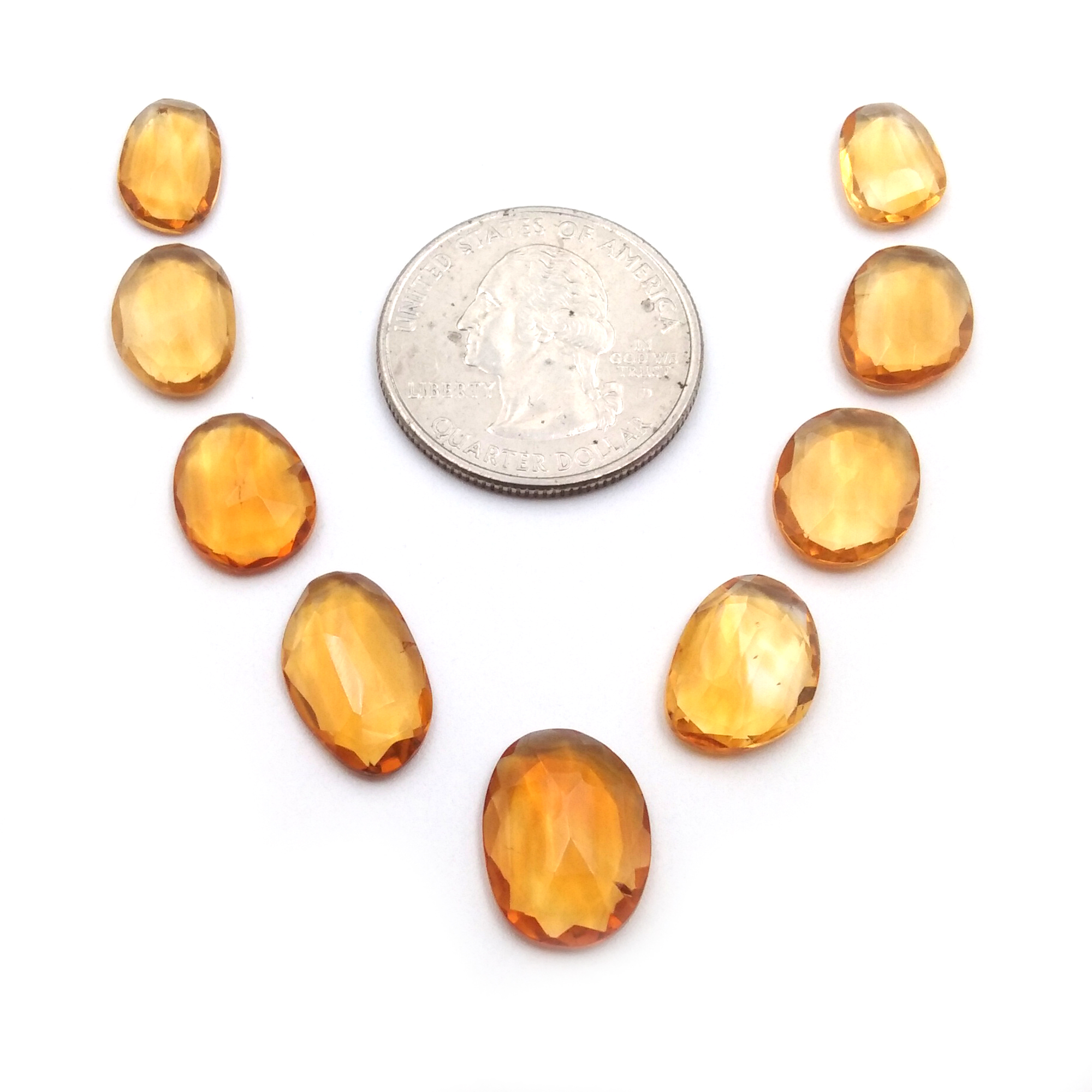 Citrine Fancy shape Slice Normal Cut