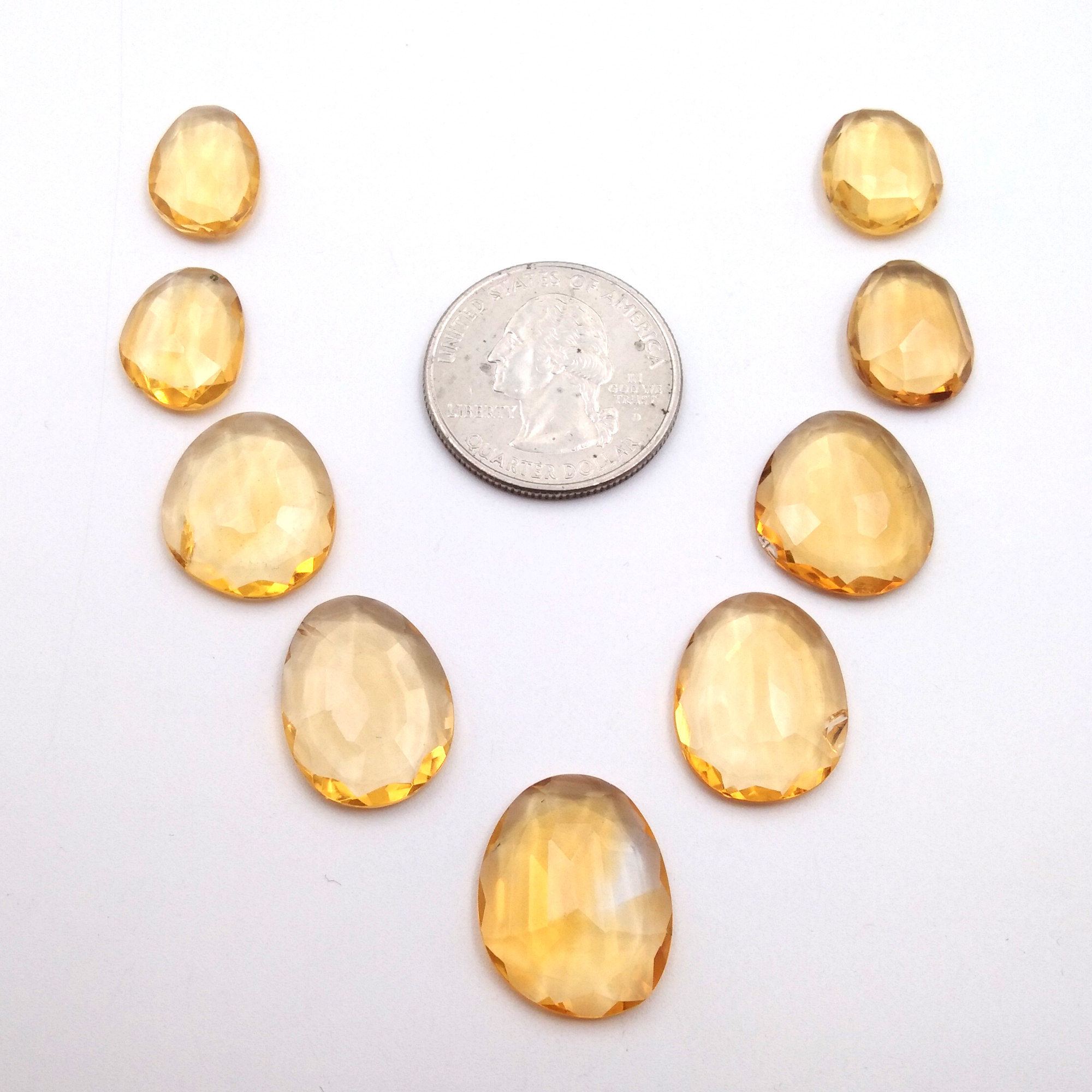 Citrine Fancy shape Slice Normal Cut