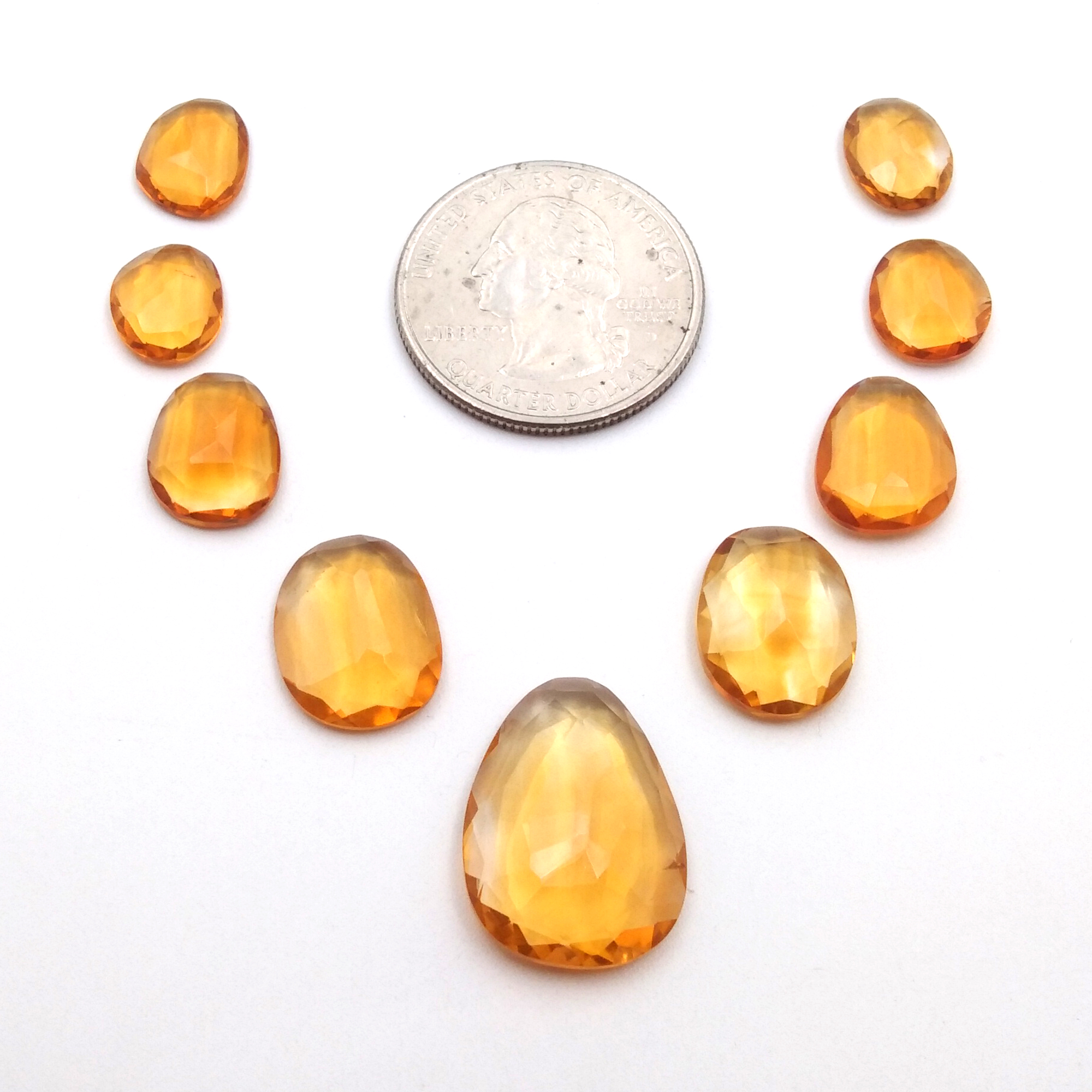 Citrine Fancy shape Slice Normal Cut