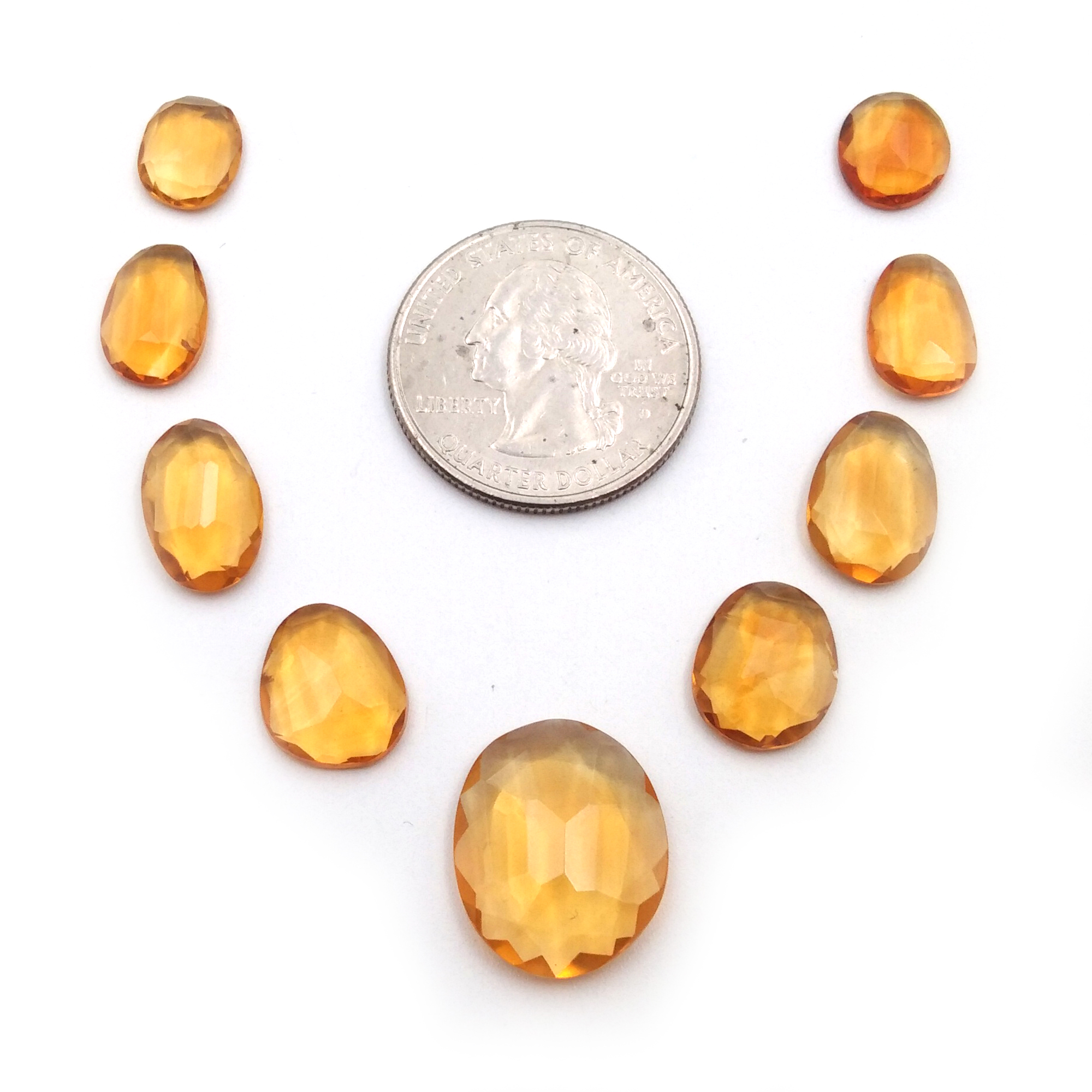 Citrine Fancy shape Slice Normal Cut