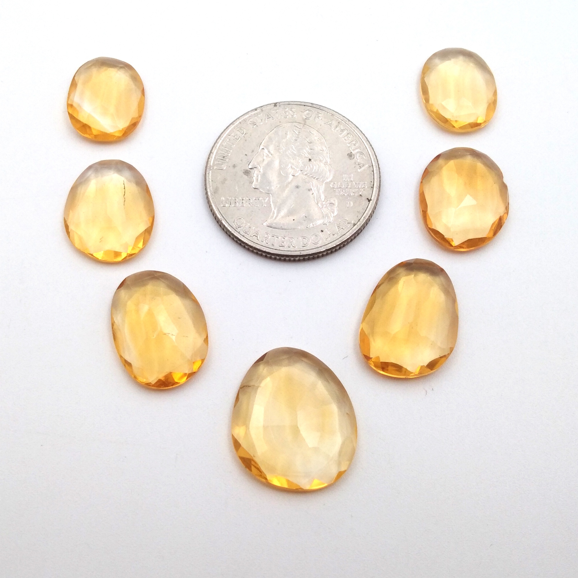 Citrine Fancy shape Slice Normal Cut