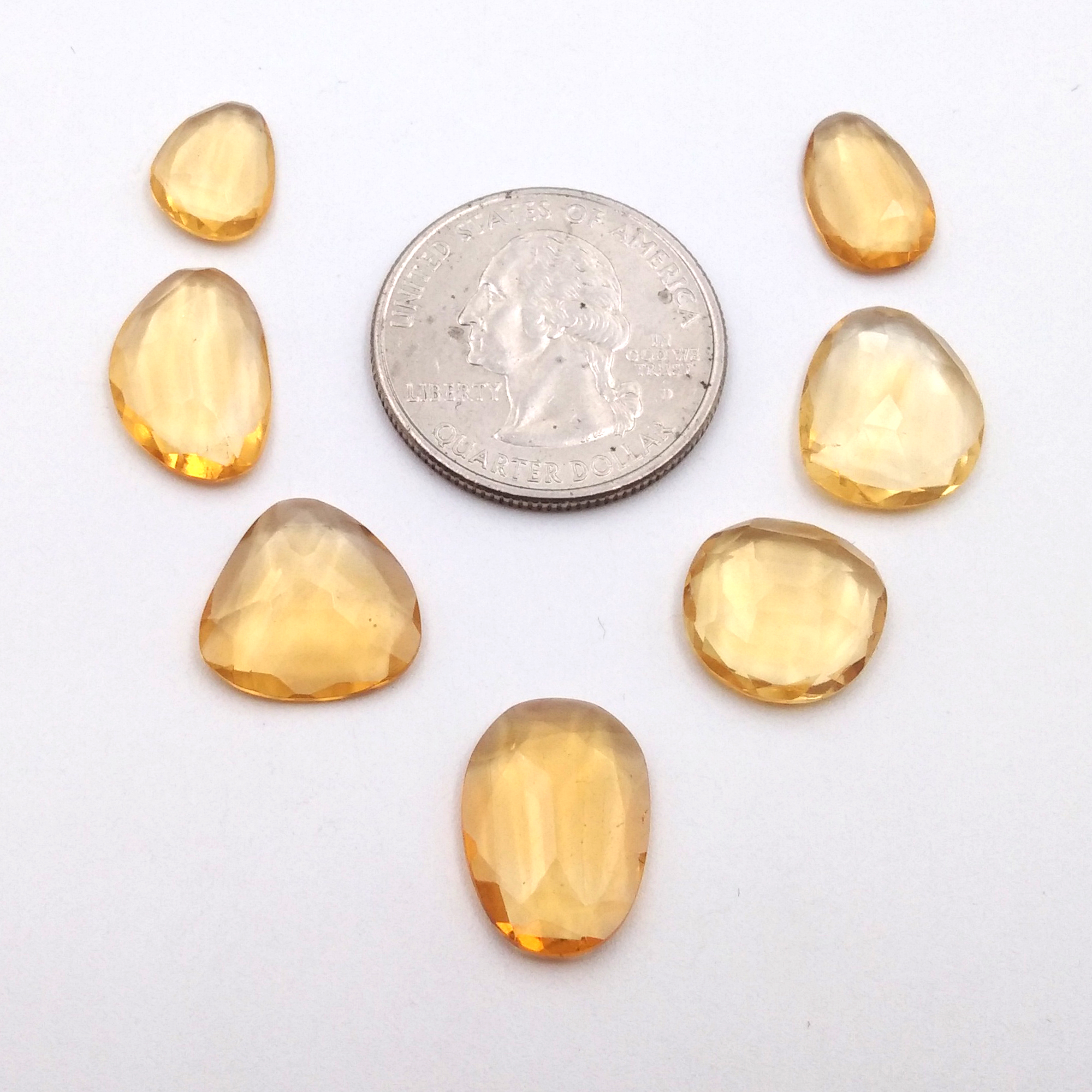 Citrine Fancy shape Slice Normal Cut