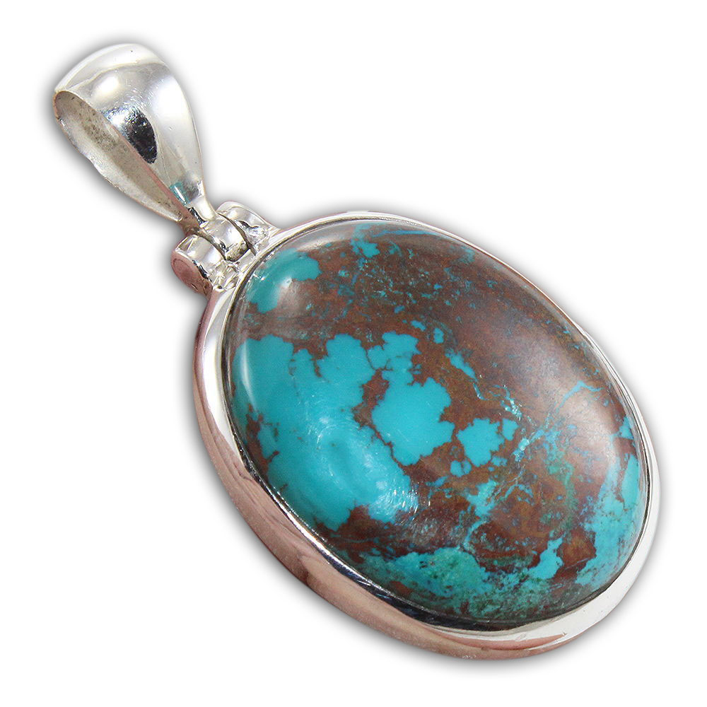 925 Sterling Silver Pendant with natural gemstone Turquoise