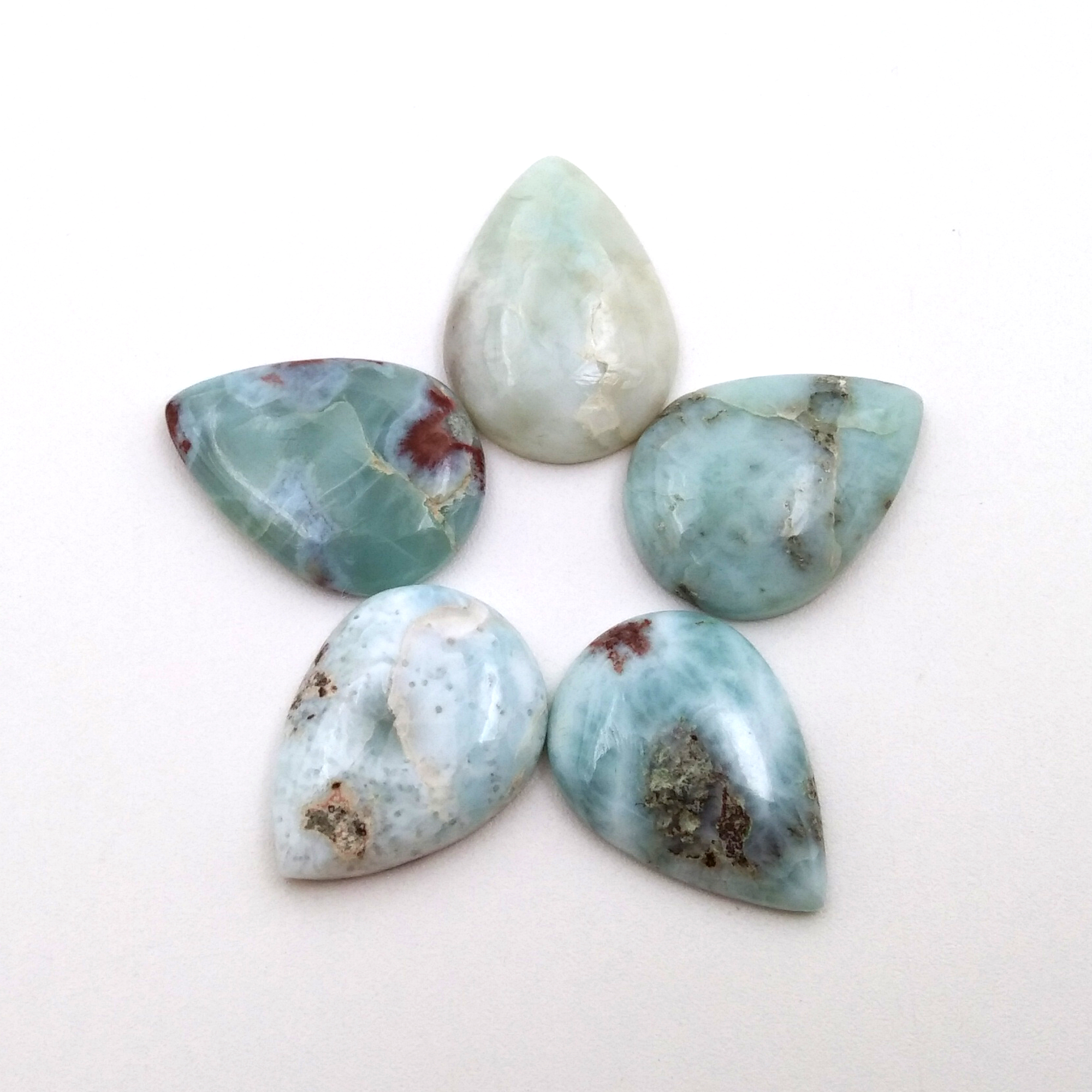 Larimar Pear Cabochon   