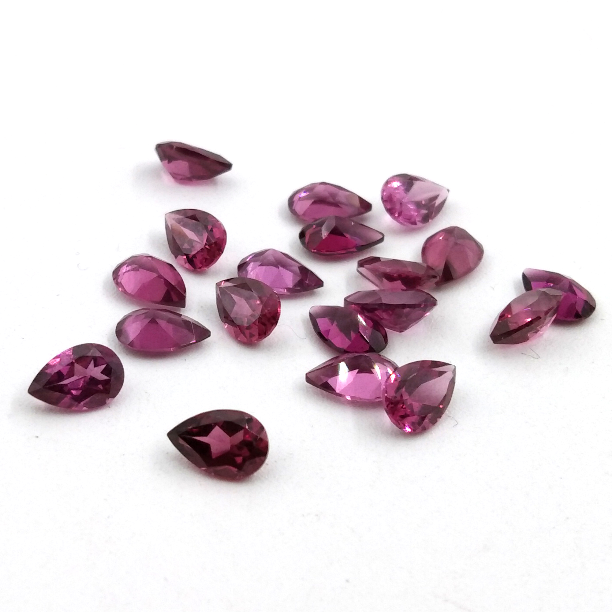 Rhodolite Pear Cut