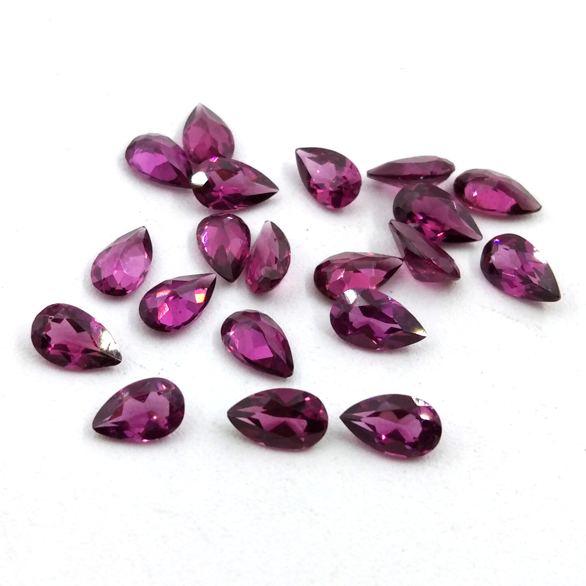 Rhodolite Pear Cut