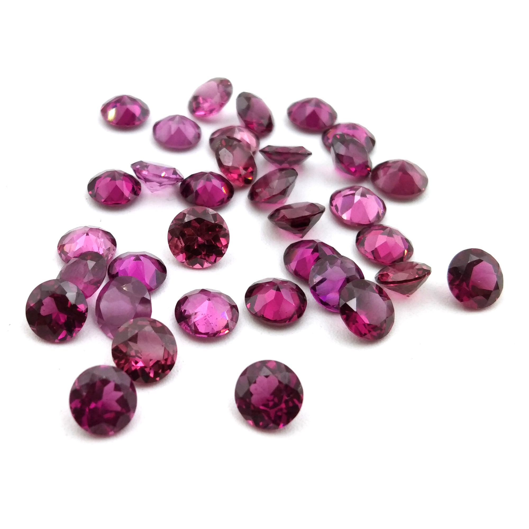 Rhodolite Round Cut