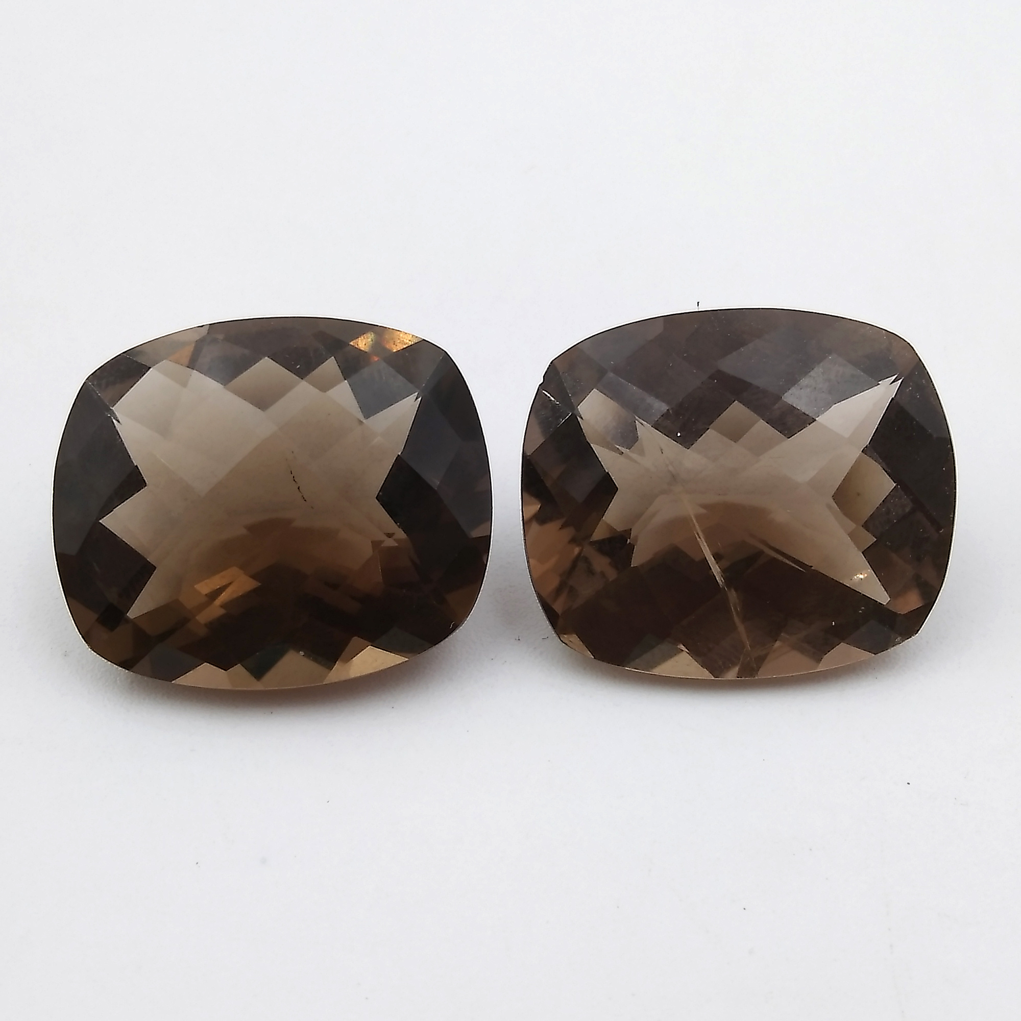 Smoky Quartz Oct.cushion Checker Cut