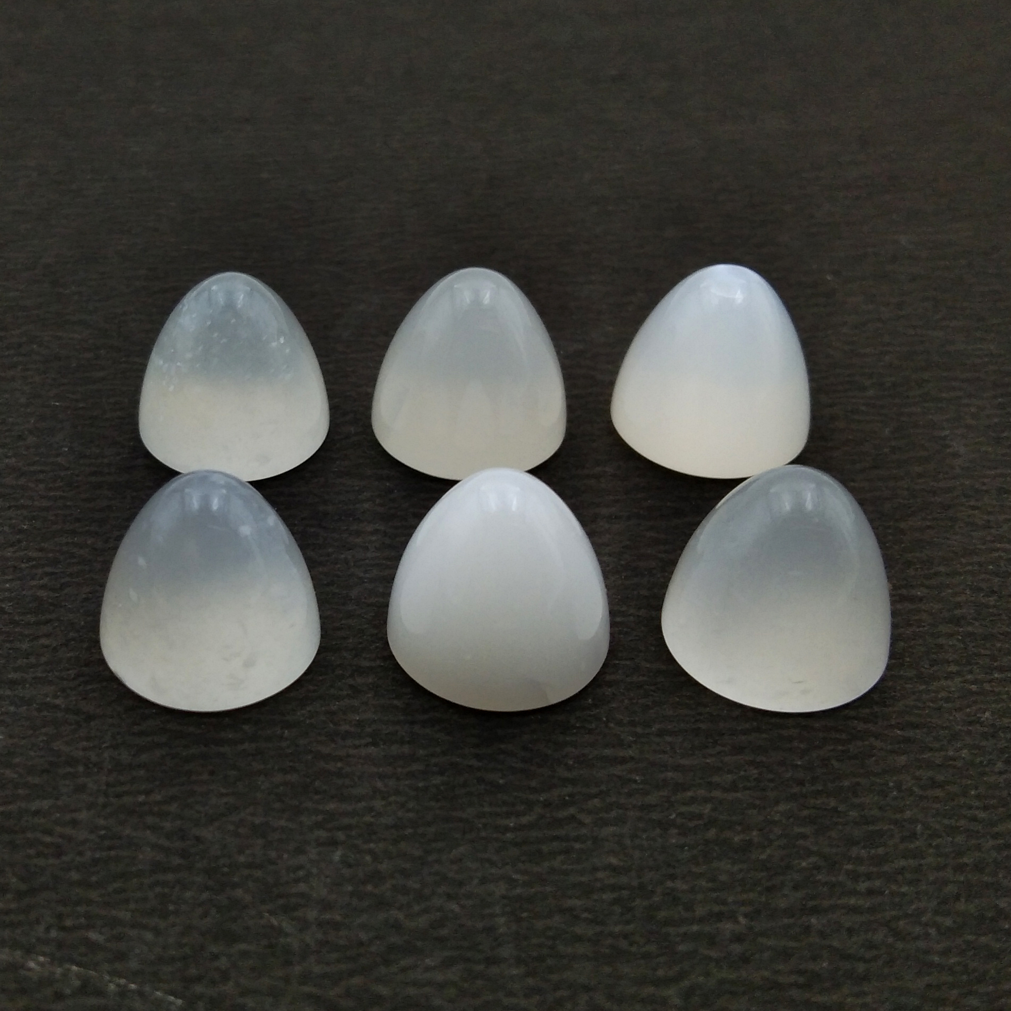 White Moonstone Bullet Cabochon   