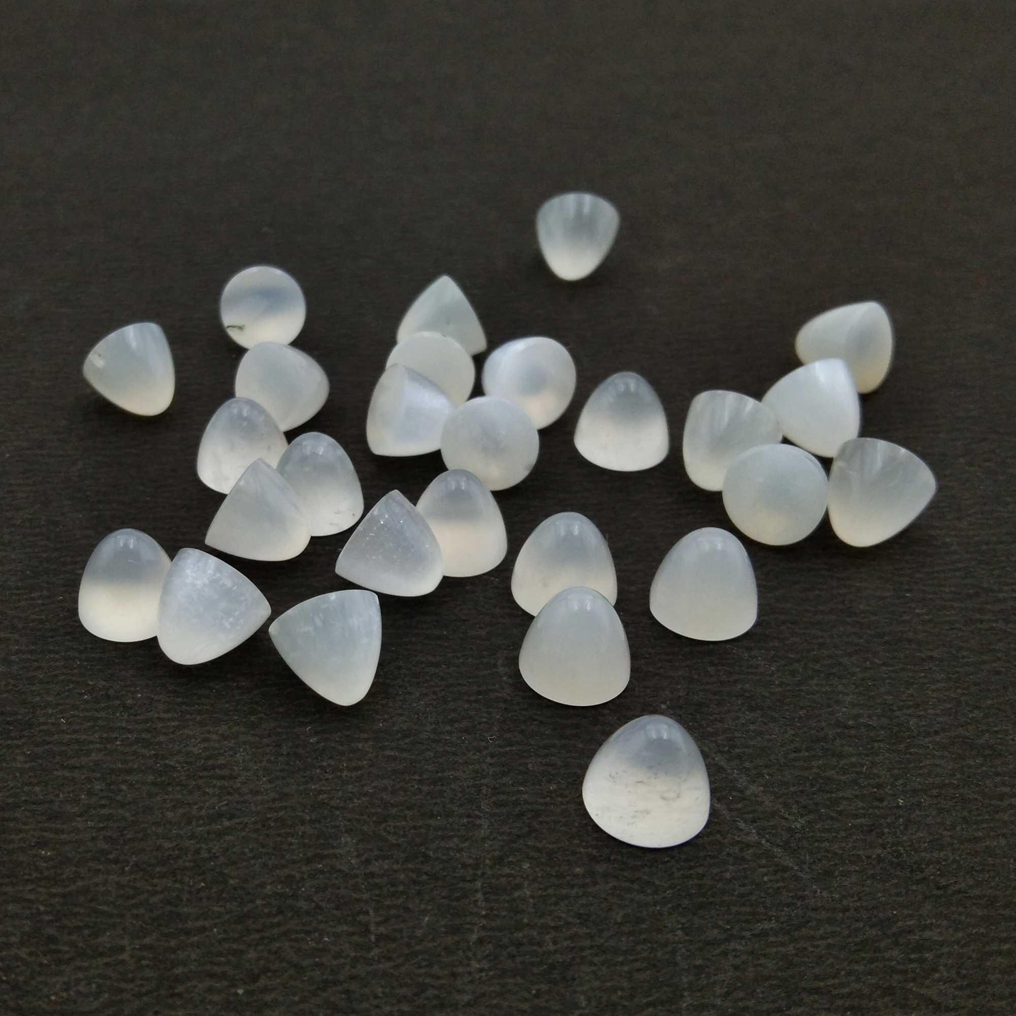 White Moonstone Bullet Cabochon   