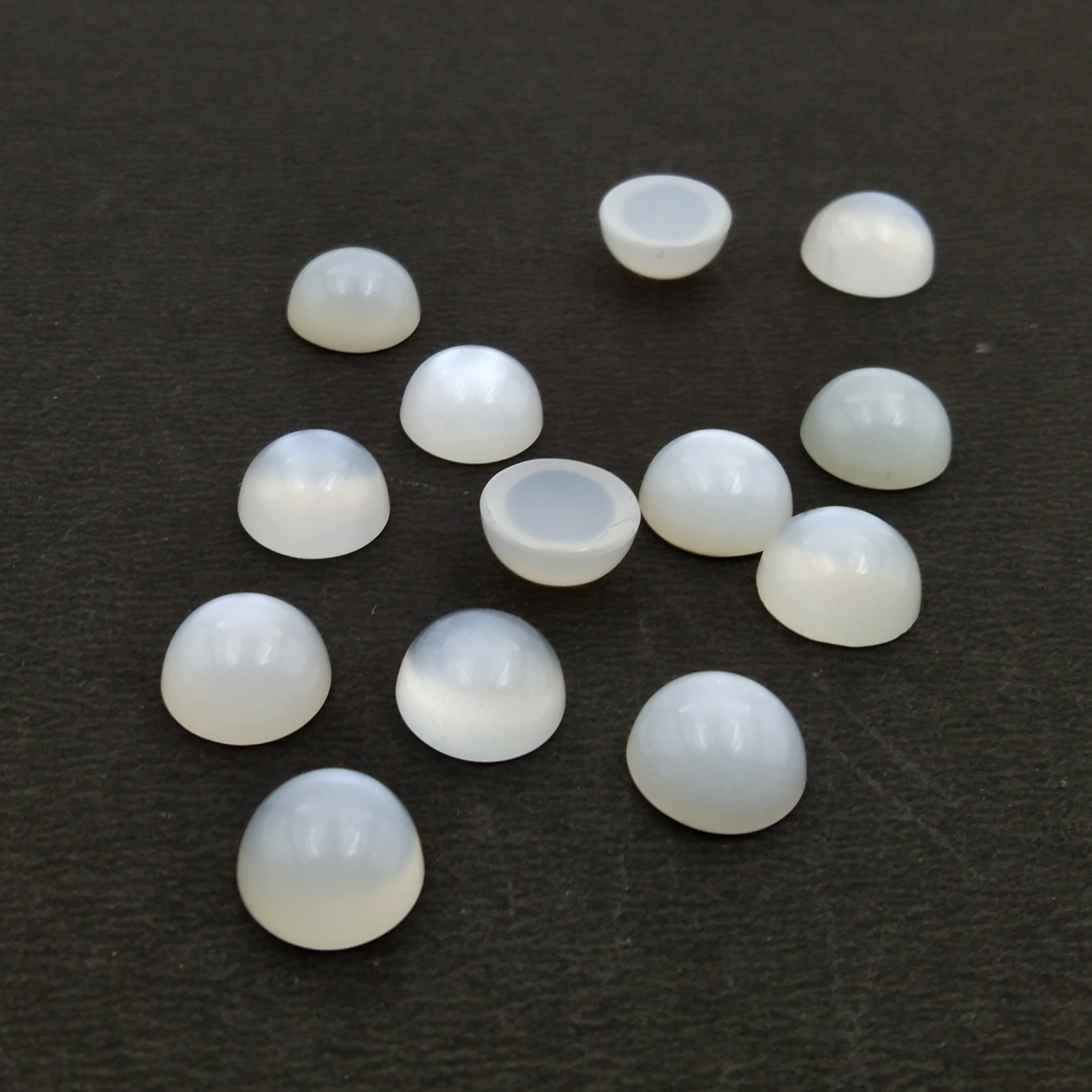 White Moonstone Round Cabochon   