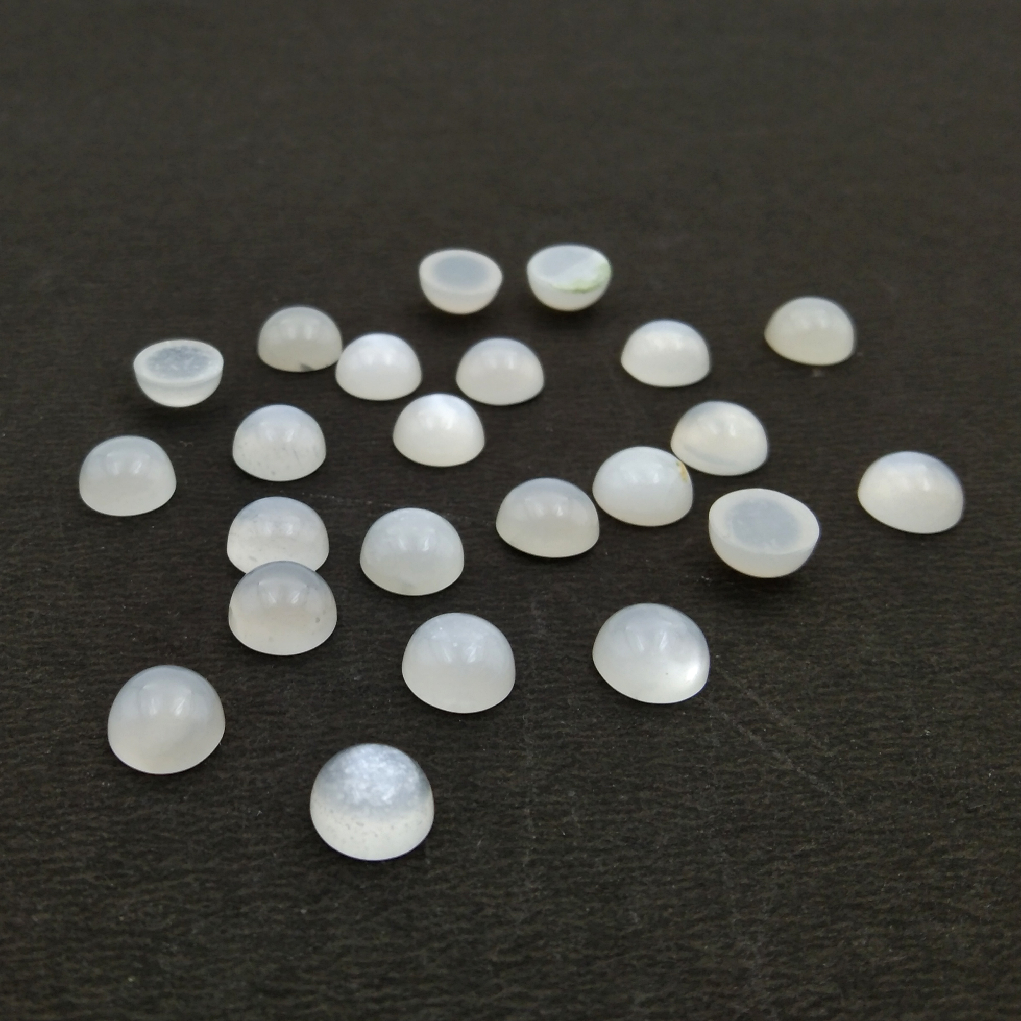 White Moonstone Round Cabochon   