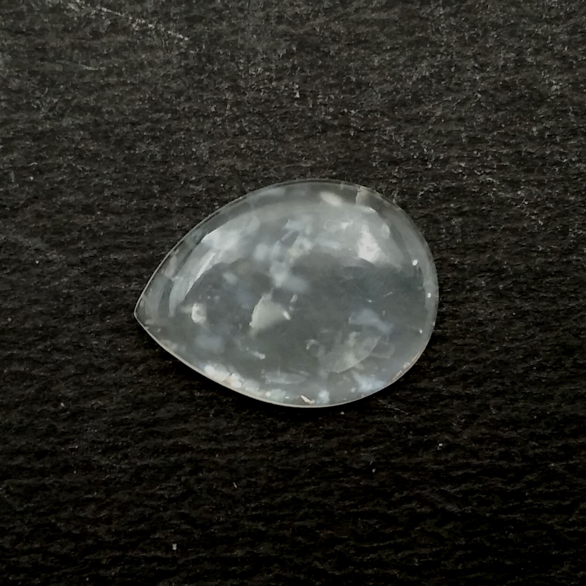 White Moonstone Pear Cabochon   